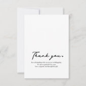 ありがとうございますメッセージ書道スクリプトフォトカード サンキューカード (正面)