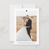 ありがとうございますメッセージ書道スクリプトフォトカード サンキューカード (裏面)