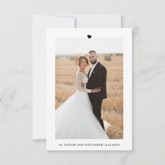 ありがとうございますメッセージ書道スクリプトフォトカード サンキューカード (裏面)