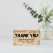 ありがとうございますヴィンテージウッド割引 名刺 (スタンド正面)