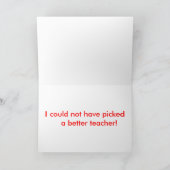 ありがとうございます先生グリーティングカード サンキューカード (内部)