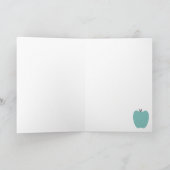 ありがとうございます先生ミント紙飛行機編集可能カード サンキューカード (内部)