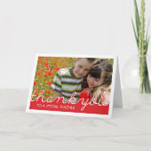 ありがとうございます先生賞赤切り出し写真 サンキューカード (正面)