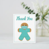 ありがとうございます医療ナースドクタージンジャーブレッドマン サンキューカード (スタンド正面)