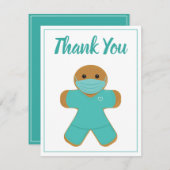 ありがとうございます医療ナースドクタージンジャーブレッドマン サンキューカード (正面/裏面)