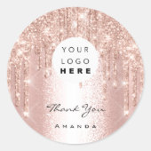 ありがとうございます名前16thブライダルバラバラロゴQRコード ラウンドシール (正面)