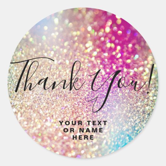 ありがとうございます名前16thブライダル誕生日記念日 ラウンドシール (正面)