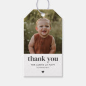 ありがとうございます誕生日写真 ギフトタグ (正面)