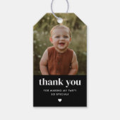 ありがとうございます誕生日写真 ギフトタグ (正面)