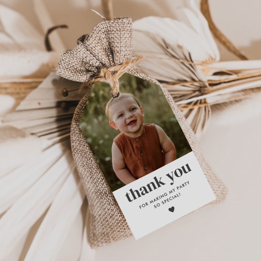 ありがとうございます誕生日写真 ギフトタグ