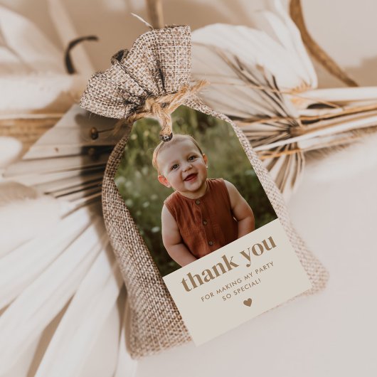 ありがとうございます誕生日写真 ギフトタグ