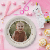 ありがとうございます誕生日写真 ペーパープレート (パーティー)