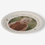 ありがとうございます誕生日写真 ペーパープレート (アングル)