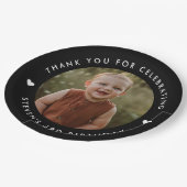 ありがとうございます誕生日写真 ペーパープレート (アングル)