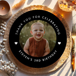 ありがとうございます誕生日写真 ペーパープレート