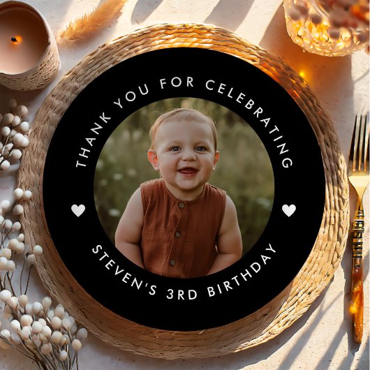 ありがとうございます誕生日写真 ペーパープレート