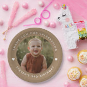 ありがとうございます誕生日写真 ペーパープレート (パーティー)