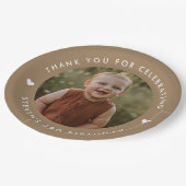 ありがとうございます誕生日写真 ペーパープレート (アングル)