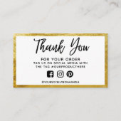 ありがとうございます金ゴールドトレンディーサロン 名刺 (正面)