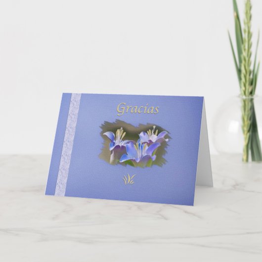 ありがとうございます、スペインのありがとう。 サンキューカード (正面)