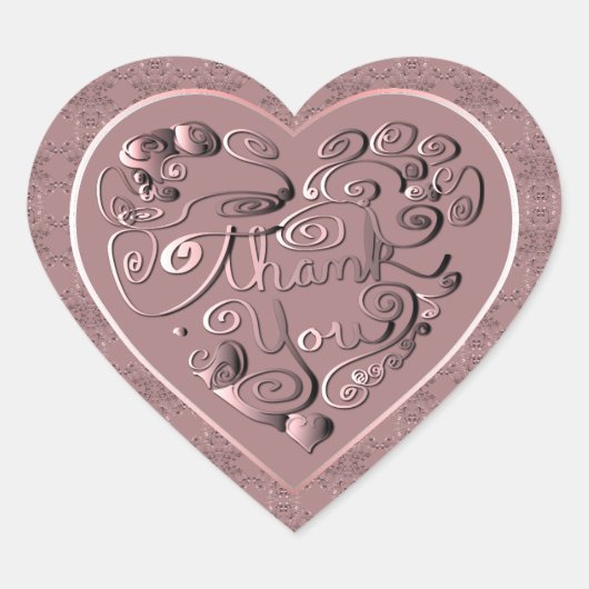ありがとうございます ハートシール (正面)