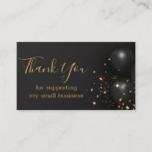 ありがとうございます、ブラックゴールドのおしゃれな小さなビジネス エンクロージャーカード (正面)