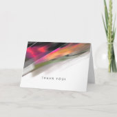 ありがとうございます。モダンアブストラクトデザインのグリーティングカード サンキューカード (正面)