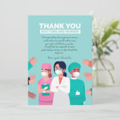 ありがとうございます。医師とナースカード サンキューカード (スタンド正面)