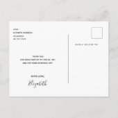 ありがとうございます 卒業 紫金 ポストカード (裏面)