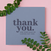 ありがとうございます 封筒カード | ミニマル ブルーとネイビー エンクロージャーカード