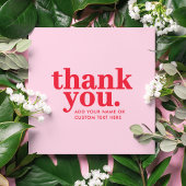 ありがとうございます 封筒カード | モダンな赤とピンク エンクロージャーカード