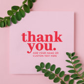 ありがとうございます 封筒カード | モダンな赤とピンク エンクロージャーカード