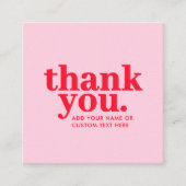 ありがとうございます 封筒カード | モダンな赤とピンク エンクロージャーカード (正面)
