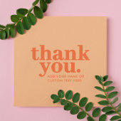 ありがとうございます 封筒カード| レトロなオレンジとピンク エンクロージャーカード