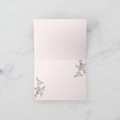 ありがとうございます | 幾何学的なコーラル フラワー ゴールド フレーム サンキューカード (内部)