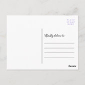 ありがとうございます。 | 新生児 | 紫とハート ポストカード (裏面)