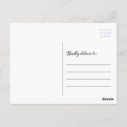 ありがとうございます。 | 新生児 | 紫とハート ポストカード (裏面)