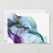 ありがとうございます | 濃いインディゴ抽象インク フォトフレーム サンキューカード (裏面)