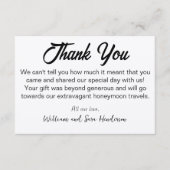 ありがとうございます_結婚式のゲストへの感謝カード クラフト紙のありがとうカード エンクロージャーカード (正面)