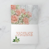 ありがとうございます、義理の母。バラ、すずらん サンキューカード (内部)