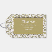 ありがとうございます。 | 70番目の乱数パターン金ゴールド白 ギフトタグ (裏面横)