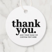 ありがとうございます Favor Tags | レトロなモノクロ フェイバータグ (正面)