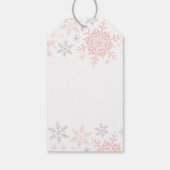 ありがとうございます！SNOW Much Winter ONEderland ピンクの雪 ギフトタグ (裏面)