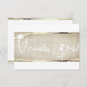 「ありがとうございま書す素朴 サンキューカード (正面/裏面)