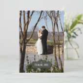 ありがとうござシンプルいます、の手描描きのカスタム写真 サンキューカード (スタンド正面)