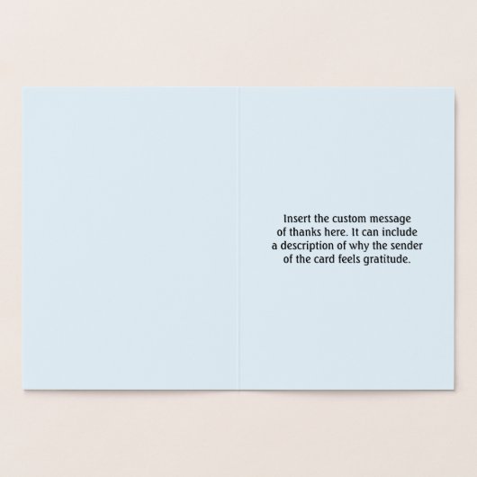 「ありがとうござ救済いう！」 グリーティングカード 箔カード (内部)