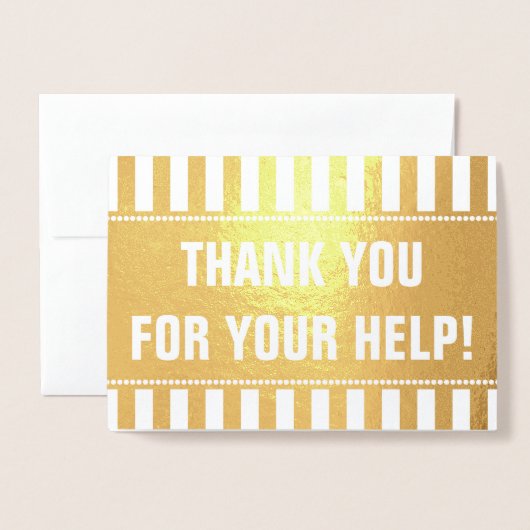 「ありがとうござ救済う！」 グリーティングカード 箔カード (封筒付き正面)