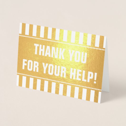 「ありがとうござ救済う！」 グリーティングカード 箔カード (正面)