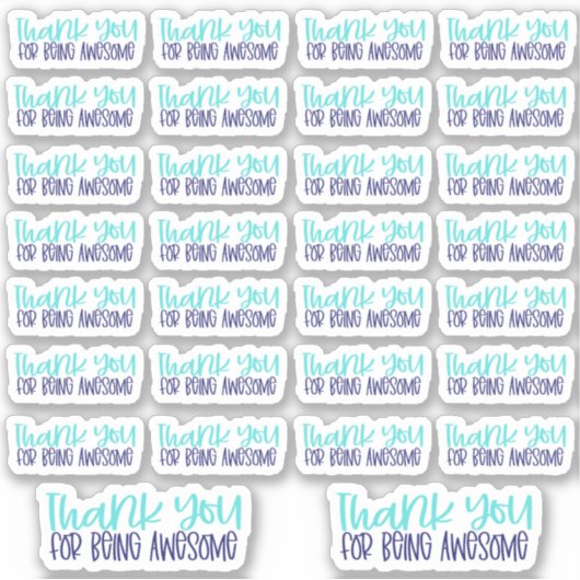 ありがとうござ素晴らしう – ビニールのステッカー シール (正面)