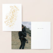 ありがとうごエレガントざい手描き植物単図 箔カード (ディスプレー)